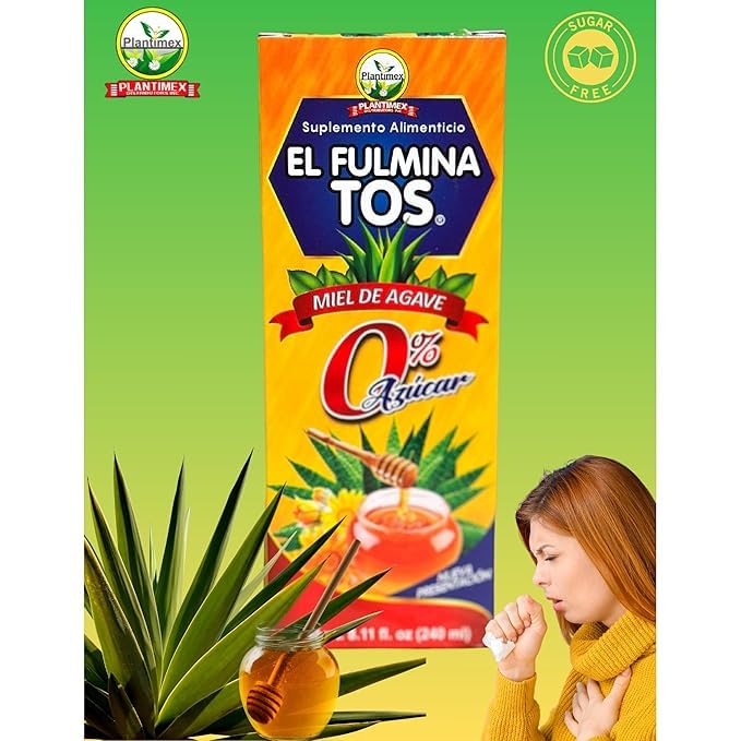 El FulminaTos Jarabe adulto con miel de agave 8.11 Fl Oz miniatura 5