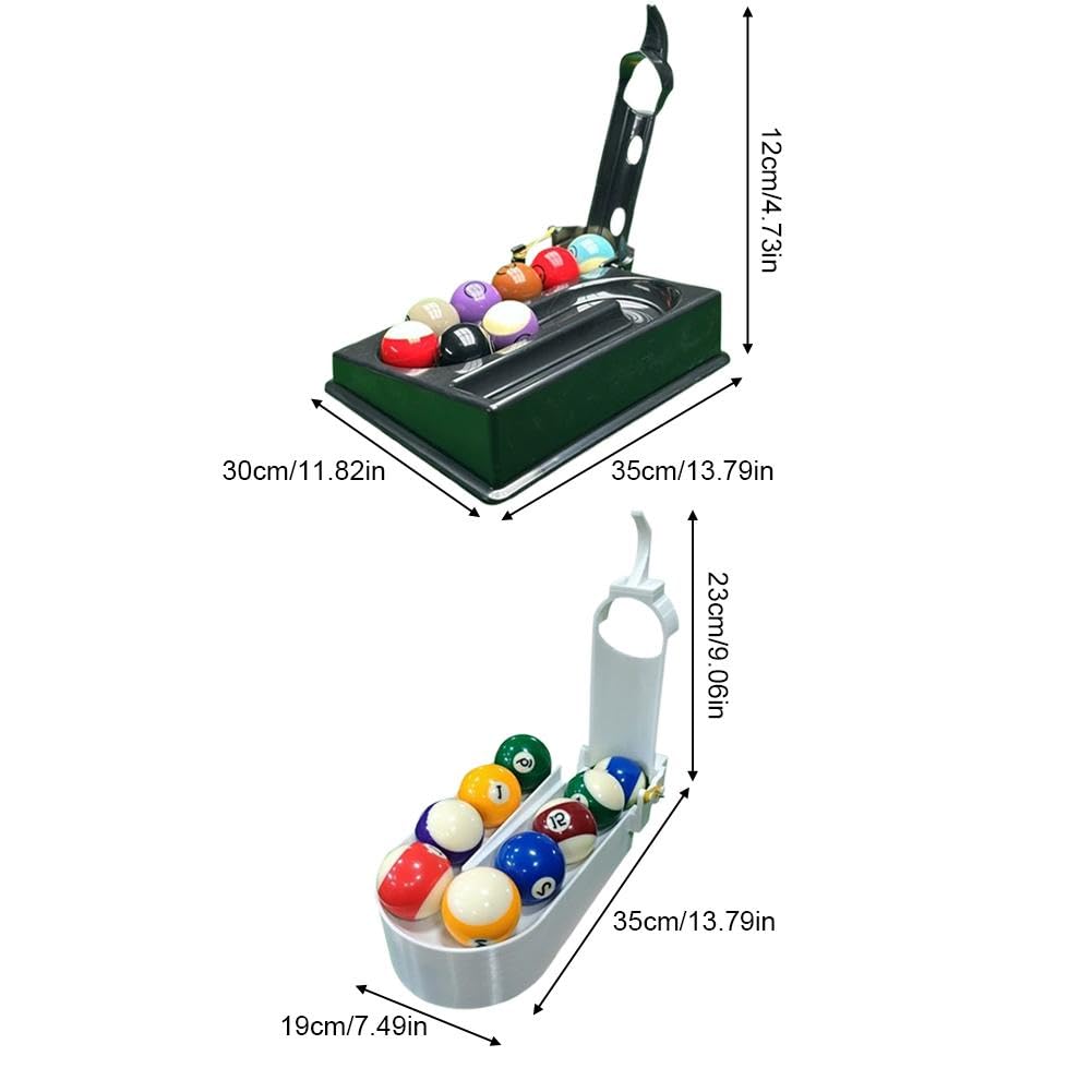 Estante de entrenamiento de billar y billar, máquina de entrenamiento manual para pelotas de billar, dispensador de punto fijo de una sola bola, mejora la precisión y el control de tacos, para