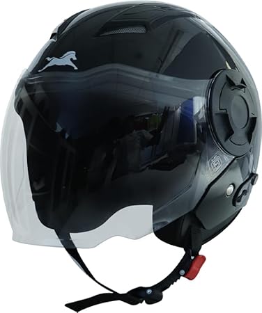 TVS Lightweight Half Face Helmet for Men and Women with Clear Visor, ISI Certified Helmet, Safety with Comfort, Smooth Finish, Bike Accessories...