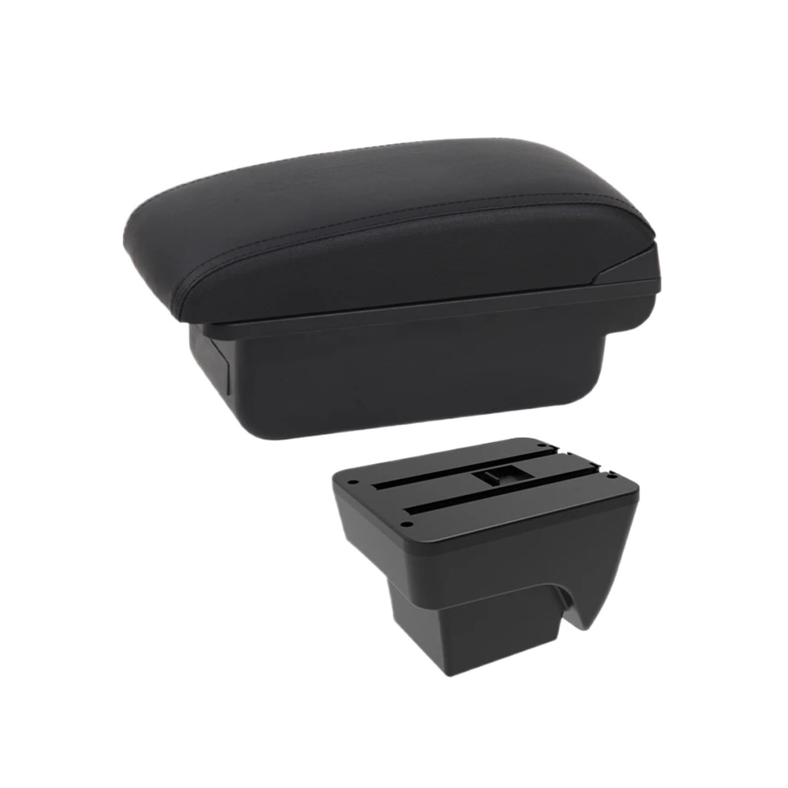 UMDJJU For Seat For Ibiza For For Arona 2017-2025 Car Armrest Interior Center Console Storage Box Accessories Car Centre Console Armrest Box(B1 Black line 3 USB)