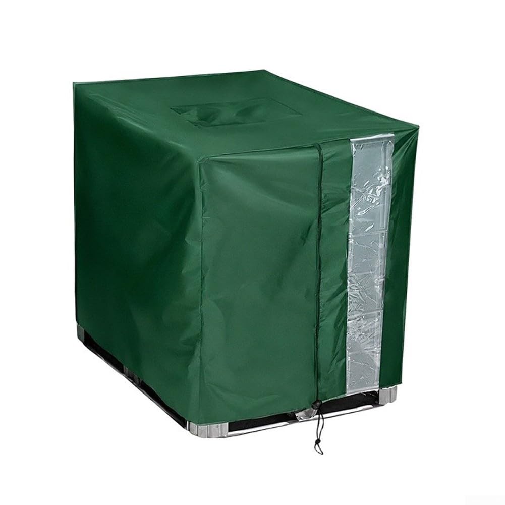 IBC-Tank Covers 1000 Liter 420D Oxford Cloth with Window and Zipper(green)