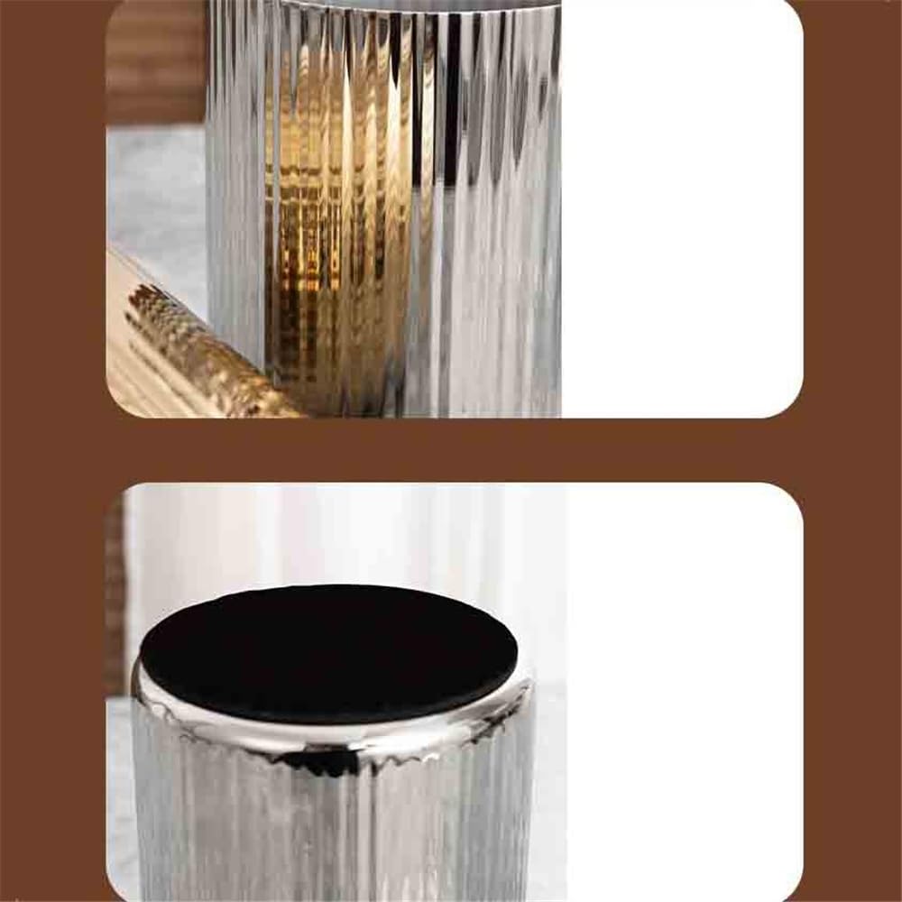 Cubiteras Cubo de hielo de grano recto de acero inoxidable engrosado, cubo doble for champán, barra refrigerada for vino tinto, cubo de almacenamiento con doble aislamiento Cubo de hielo térmico(Silve