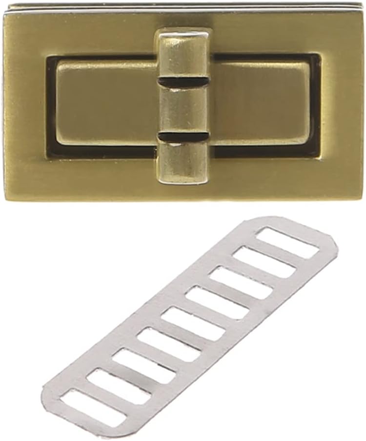 Rectangle Shape Clasp Turn Lock Locks DIY Leather Handbag Bag Hardware Metal Elegant New Bag Accessories(E)