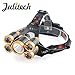 Produktbild JAYLONG Julitech LED Scheinwerfer Helle Taschenlampe High-Power LED Scheinwerfer Für Camping Wandern Laufen Angeln Jagd Walking Lesen Beste Arbeit Kopf Lampe Licht Free Batteries