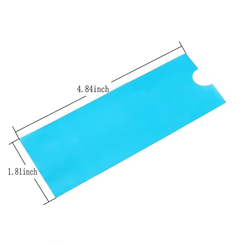 Miniatura 2 de 200 fundas para bolígrafos, fundas para máquina, impermeables, desechables, color azul, fundas transparentes para bolígrafo