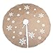 AerWo Burlap Snowflake Christmas Tree Skirt Ornament 48inch Diameter Christmas Decoration New Year Party Supply