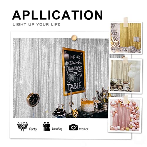 Telón de lentejuelas Rose Gold 4PCS 2FTx8FT miniatura 6