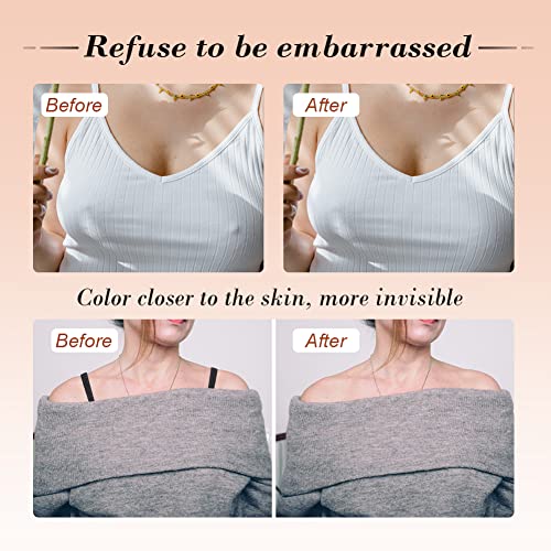 Houseen 90 Pieces Nipple Covers, Disposable Breast Peddals Stiker, Comfortable & Breathable Self-Adhesive Bra Satin Petals Pasties, Natural & No Show Breast Concealer For Women Men #TOP2