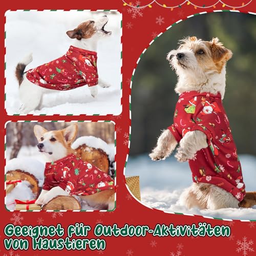 Kiiwah Weihnachten Hundepullover, Winter Warmer Hund Katze Pullover Kleidung Haustier Mantel Kostüm Welpenpullover Pullover Bekleidung für kleine mittelgroße Hunde