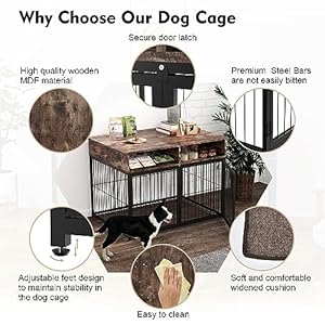 Bukfendogcratefurniturewithcushionwoodendogcratewithdoubledoorsdogkennelindoorendtabledogcagehouse  Urban Country Home Decor Bukfen dog crate furniture with cushionwooden dog crate with double doorsdog kennel indoorend table dog cage house  urban country home decor