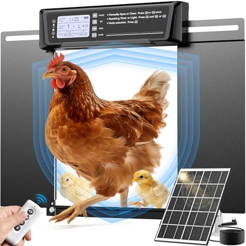 Dual-Door Solar Chicken Coop Door