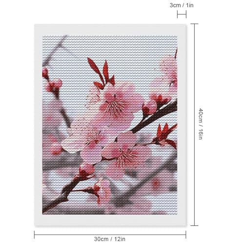 Peinture diamant fleur de prunier strass brillants application facile