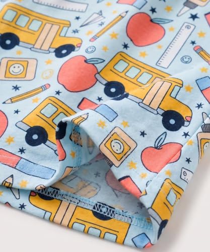 Image of Unique Baby Boys 2pc Shorts Set Outfit Short Sleeve Shirt with Graphic Applique Print and Shorts