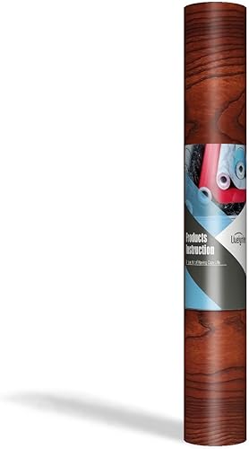 Miniatura 6 de Livelynine Papel de contacto de madera de caoba texturizado de 15.8 x 197 para encimeras de cocina, cubiertas de mesa autoadhesivas, hojas de chapa