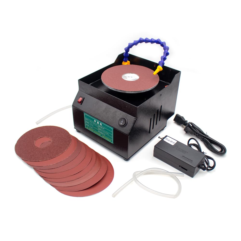 Afilador de Cuchillos Eléctrico Refrigerado Por Agua, Disco de Afilar Húmedo/Seco de 150 mm, Sistema de Circulación de Agua de Un Toque Y Velocidad Ajustable.