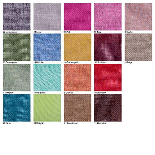 DEKO AS Shabby Chic Leinenoptik Tischläufer, Polyester geruchsneutral, 20 cm x 25 m, Weiß – Ansicht 3