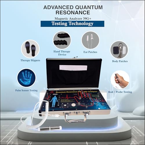 Image of 2026 Advanced 39G+ Quantum Resonance Magnetic Analyzer with 8-Mode TENS Therapy | 3-in-1 Full Body Scanner & Pain Relief Machine | Dual Palm & Rod Testing | Includes Slippers, Pads & Ear Clips | 54 Health Reports | Windows Laptop Compatible | Professional Health Analyzer