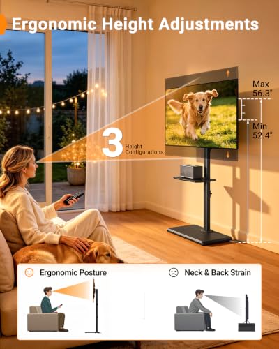 Image of Perlegear Standing Floor TV Stand for 32-65 inch TVs up to 99 lbs