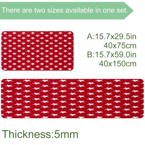 Tapete de cocina absorbente de 2 piezas para zonas de paso y lavandería 4