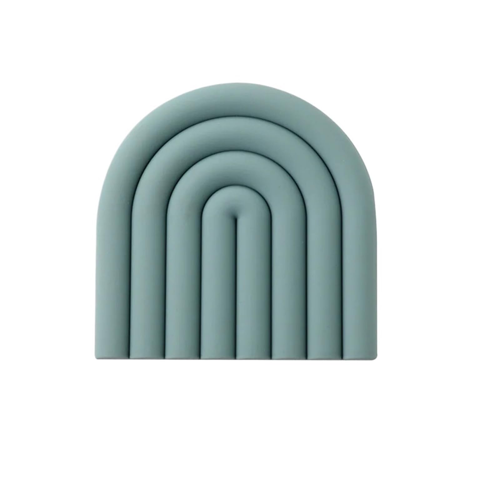Coasters Rainbow Shape Silicone Table Mat Coaster Hot Dish Insulation Placemat Kitchen Multi Function Pot Heat Resistant(Color02,2PCS)