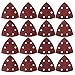 Price comparison product image Moligh doll 40 Pieces Hook and Loop Sandpaper Paper, 9x9 x 9 cm Sanding Paper 6 Holes Triangle-Sandpaper Disk Assorted 40/80/ 120/240 Grits