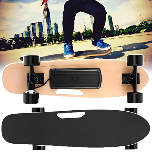 Monopatín eléctrico de 350 W con control remoto, velocidad máxima de 20 km (12,5 mph)/altura máxima, alcance de 8 km, carga de 2 horas, cubierta de arce ligera de 3,9 kg para adultos y adolescentes