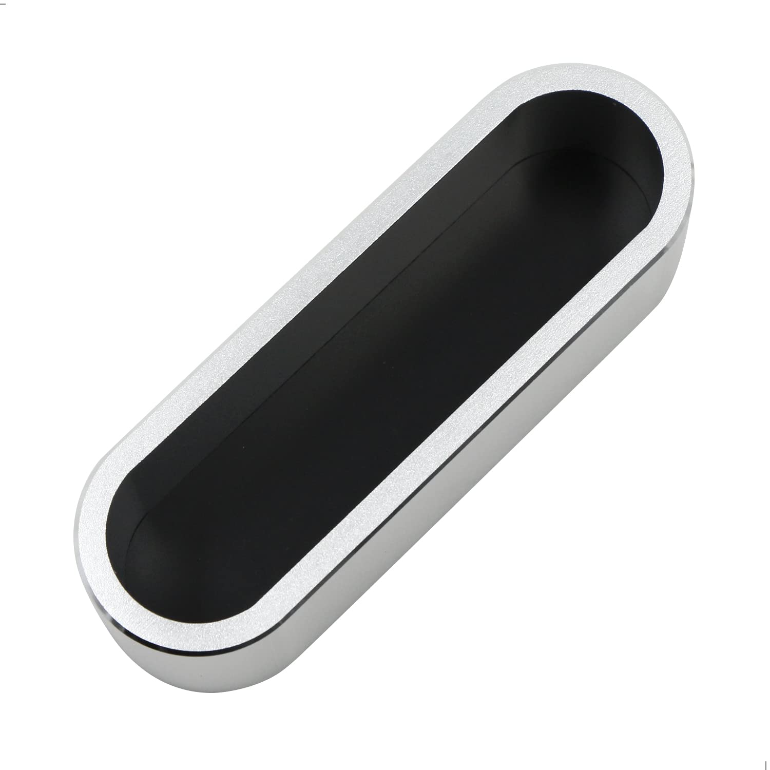 Porta Biglietti da Visita in Metallo-alluminio, Display da tavolo, espositore ufficio, organizer carte, accessori ufficio, porta carte, 11x3x3cm, Argento