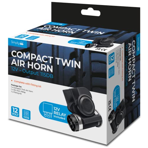 Bocina de aire de 12V Simply HN54 con fijación rápida de un solo perno