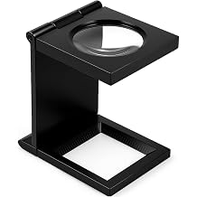 MAXIMIZE Folding 1" Magnifier 7X | 5X Magnification | ABS Plastic | SAE-Metric Ruler Base | Compact & Versatile