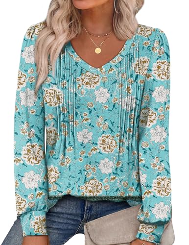 Alaroo Long Sleeve Shirts for Women 2026 Boho Tops Trendy Print 36 2XL