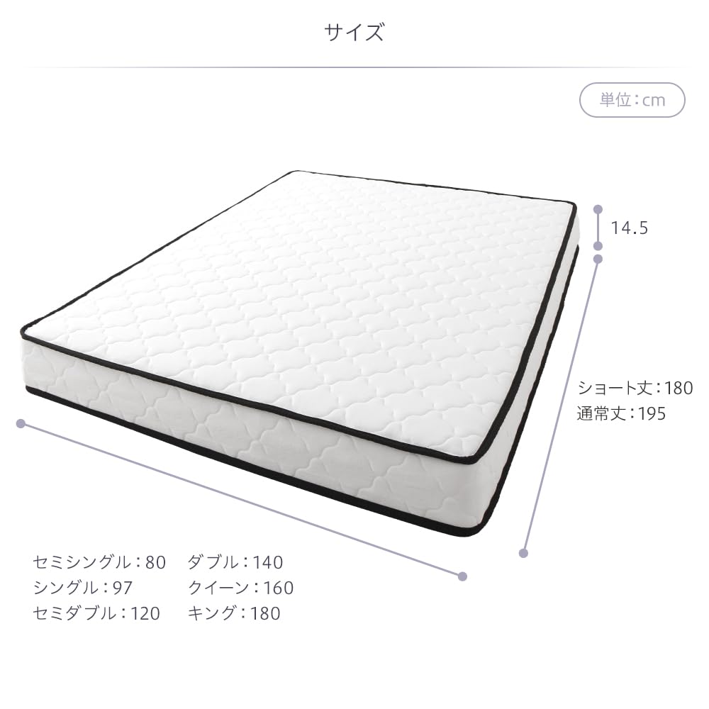 Amazon.co.jp: RASIK マットレス キングサイズ ボンネルコイル ベッド