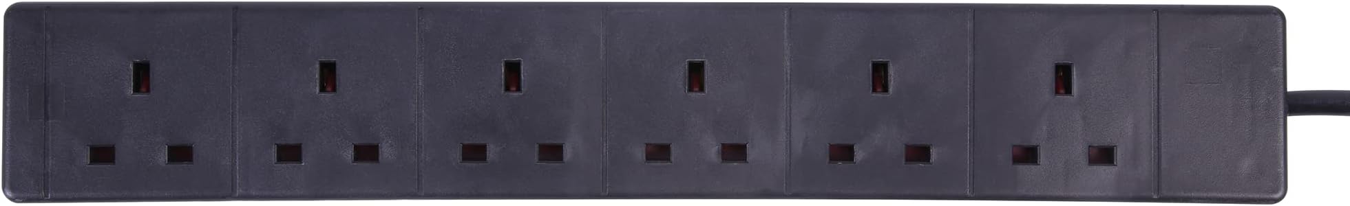 Pro Elec PELB1712 6 Gang Extension Lead, 5m Black