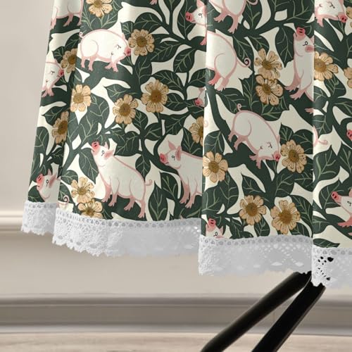 Nappe ronde William Morris Pig lavable pour table sans tache
