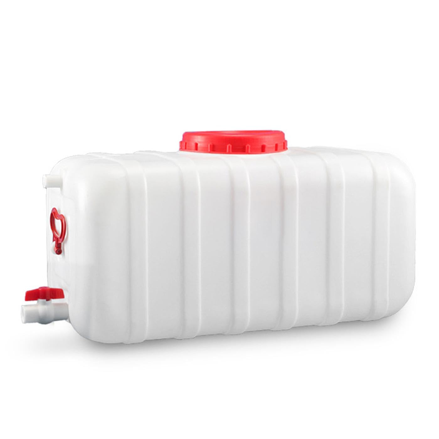 Wassertank Haushalt, Wasserbehälter mit Hahn, 25L/35L/50L/80L/110L/200L Tank, Großer Horizontaler Außenbehälter Notfall-wasserspeicher Trinkwasserkanister Camping(Size:200L/53gallon)