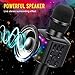 BONAOK Wireless Bluetooth Karaoke Microphone with controllable LED Lights, 4 in 1 Portable Karaoke Machine Mic Speaker for All Smartphones, Birthday Holiday Party Gifts for Kids & Adults(Q36 Black)