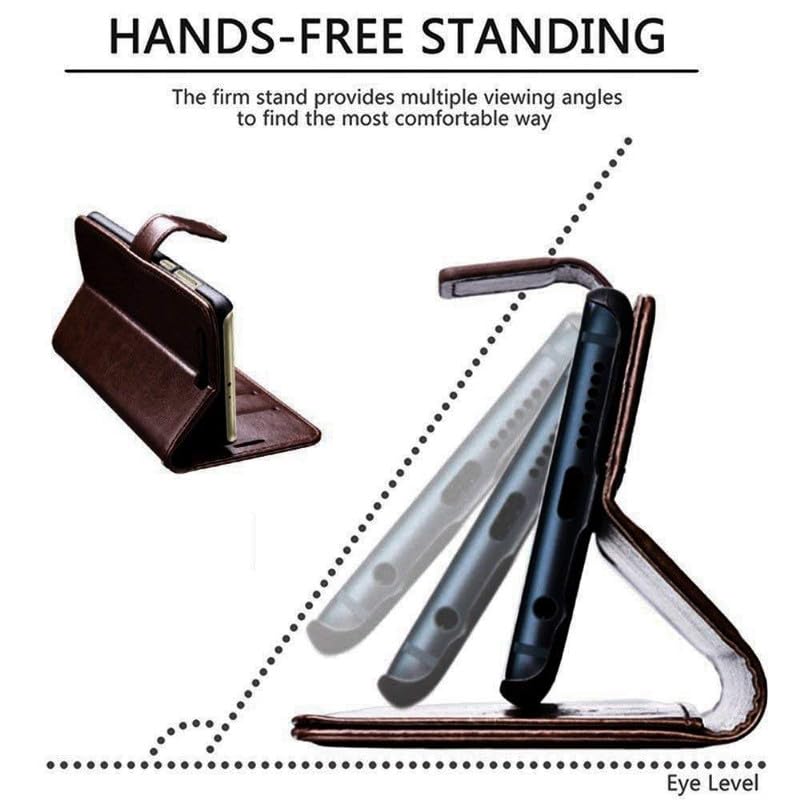 Image of Dkandy for Oneplus 11R 5G, Vintage Leather Flip Wallet Case Stand with Card Holder & Magnetic Closure Flip Cover for Oneplus 11R 5G - (Vintage Coffee Brown)