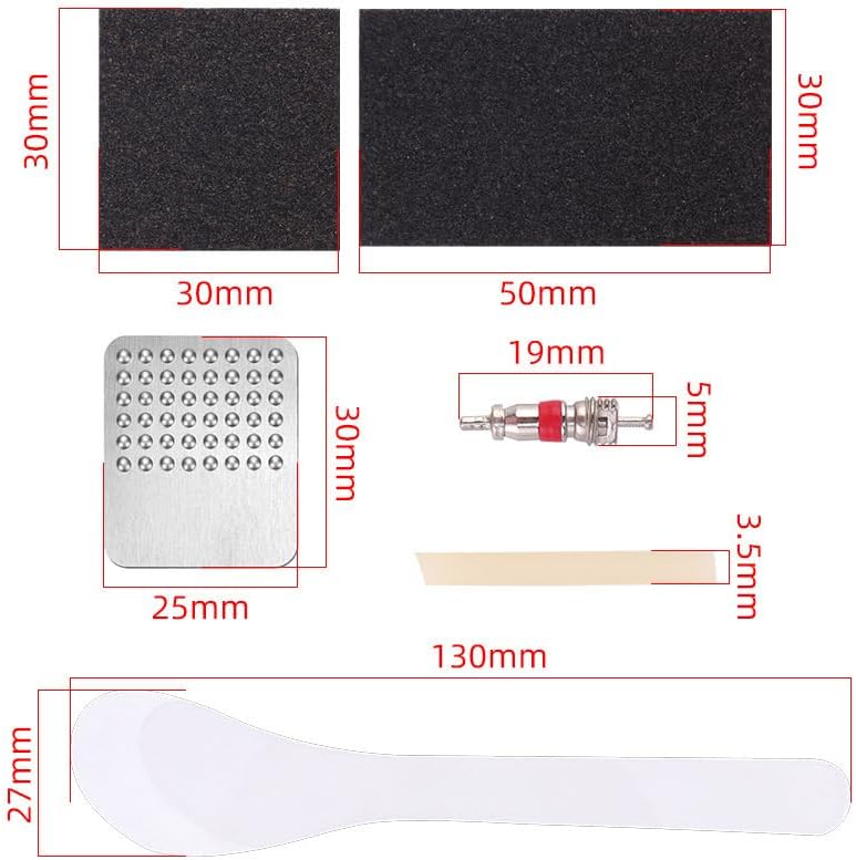 Miniatura 2 de Kit de reparación de neumáticos de bicicleta, kit de parche de tubo interior de bicicleta de 35 piezas, palancas de neumáticos de bicicleta