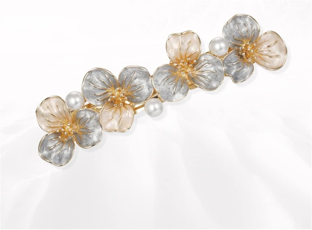 ヘアクリップ クリップ ヘッドドレス 後頭部 スプーンヘッド フラワージュエリー パール ヘアカード ワードクリップ