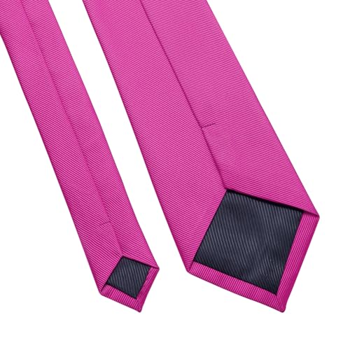 Image of DecTwig Men's Ties Solid Color Formal Neckties 3.15 inch (8CM) Black Ties For Men