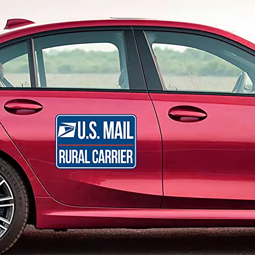 3 Pack Heavy Duty U.S. Mail Delivery Driver Magnetic Signs Rural Delivery Carrier Magnets 2(12"×8") 1(11"×3") For Cars, SUV, Trucks (Blue)