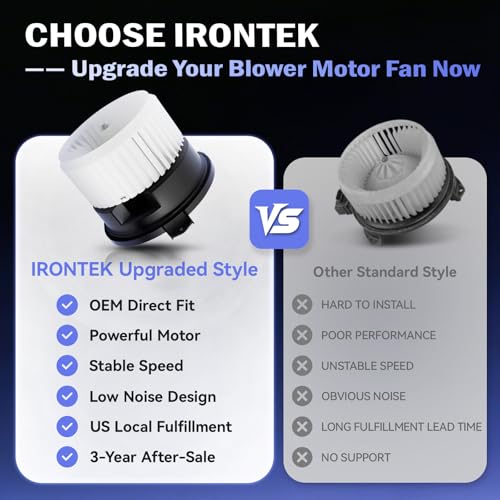 Image of IRONTEK Blower Motor Fan 700303 Compatible for Lexus 2010-2019 GX460 / 2008-2019 LX570, for Toyota 2008-2013 Highlander / 2008-2019 Land Cruiser / 2008-2019 Sequoia / 2011-2019 Sienna 700303 8710328111