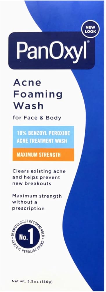 PanOxyl 10% Acne Foaming Wash 5.5 Ounce (Value Pack of 2)