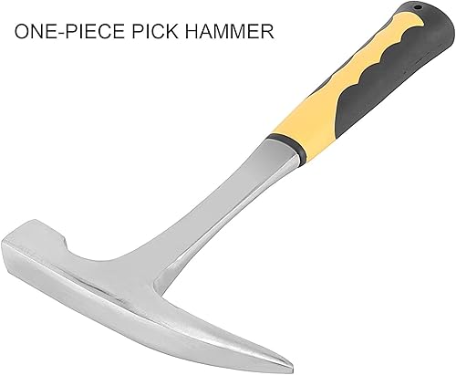 Miniatura 4 de Martillo de acero de alto carbono chapado en cromo con mango deslizante, martillo de alta resistencia a impactos con punta puntiaguda, martillo de