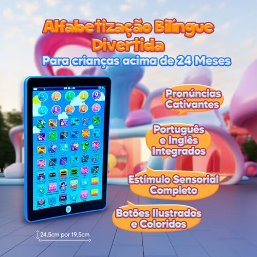 Tablet Infantil Interativo Educativo Bilíngue Didático