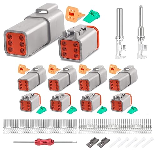 Connecteurs DT 6 broches de taille 16 durables pour l'électricité automobile