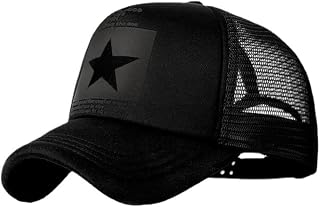 Obenie Men's and Women's Baseball Cap Five-Pointed Star Mesh Hat Sun Visor Hat
