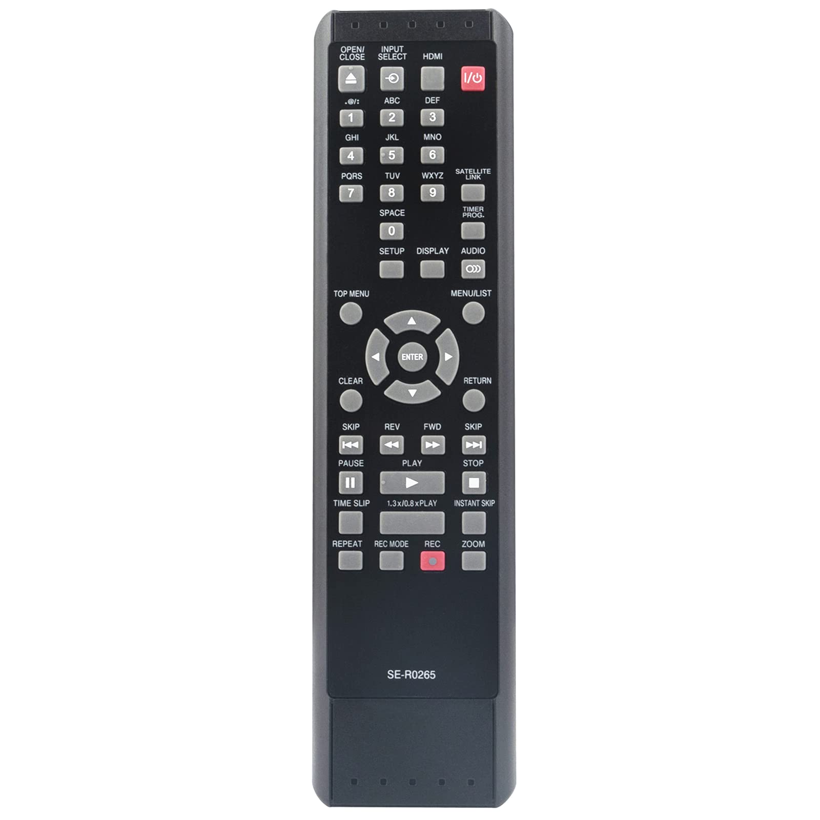 PERFASCIN New SE-R0265 Remote for Toshiba DVD Video Recorder DR430 D-KR40 D-R400 D-R400KU D-R420 D-R420KU D-R430 D-R430KU DR410 DR410KU DKR10 DKR10KU DKR40KU D-R410 D-R410KU D-KR10 D-KR10KU D-KR40KU