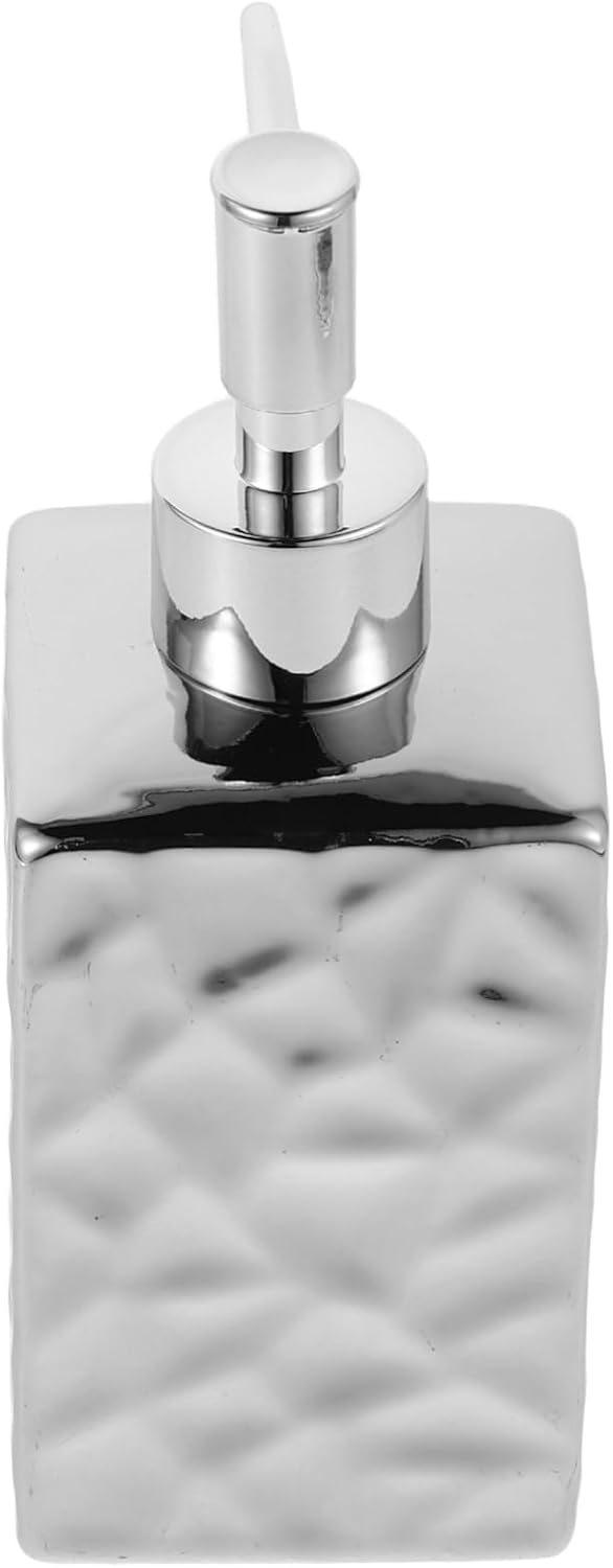 FRCOLOR Dish Soap Dispenser with Pump Refillable Square Lotion Bottle for Bathroom Essential Oils Shampoo and Hand Elegant Design Capacity for Use