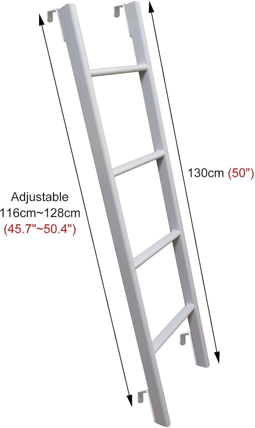 Heavy Duty Steel Hanging Ladder with Hooks, Adjustable for RV Camper Bunk Beds, 330lbs Weight Capacity