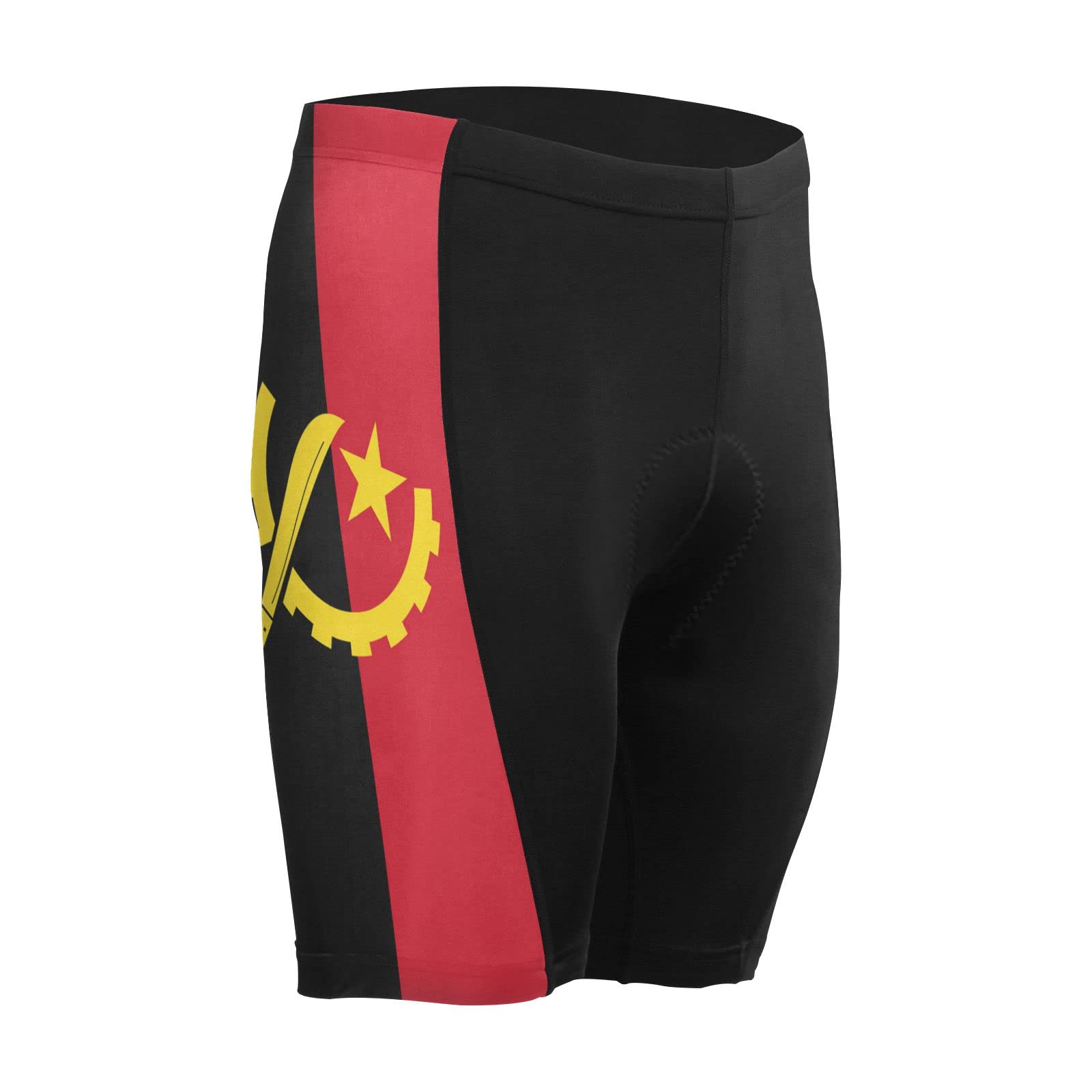 Angola Flag Men's Bike Shorts Padded Cycling Bicycle Biking Shorts Tight Multicolor